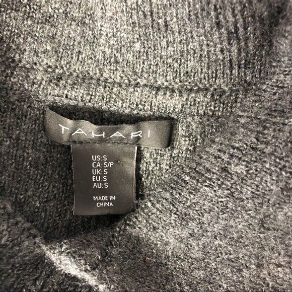 Tahari Wool Blend Short Sleeve Dolman Sweater - Picture 5 of 5